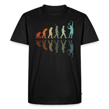 Evolution for Tennis Players - Men's Premium Organic T-Shirt - black - Front - Nico (187cm)