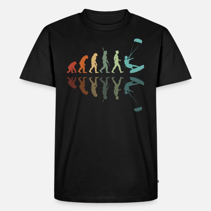 Kiteboarding Entwicklung - Männer Premium Bio T-Shirt - Schwarz