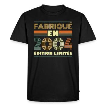 Fabriqué En 2004 Édition Limitée - T-shirt Premium bio Homme - noir - Devant - Nico (187cm)