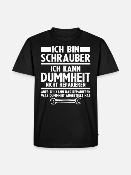 Ich bin schrauber - Männer Premium Bio T-Shirt - Schwarz