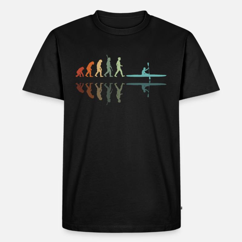 Kajak Entwicklung - Männer Premium Bio T-Shirt - Schwarz