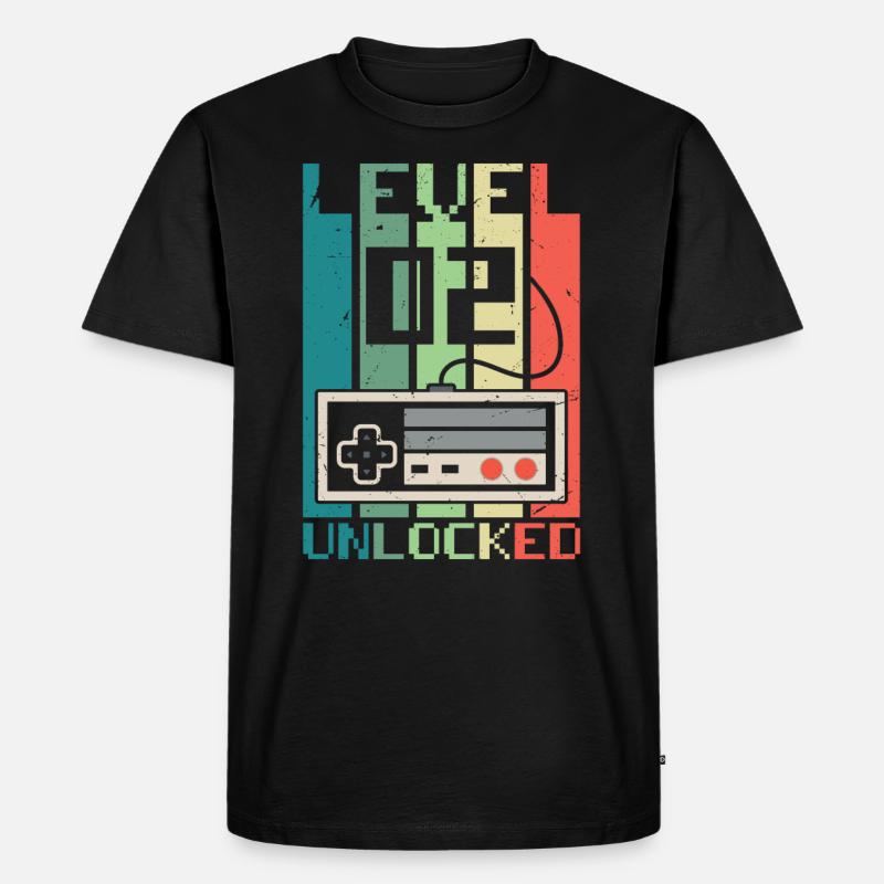 Niveau 2 débloqué - T-shirt Premium bio Homme - noir