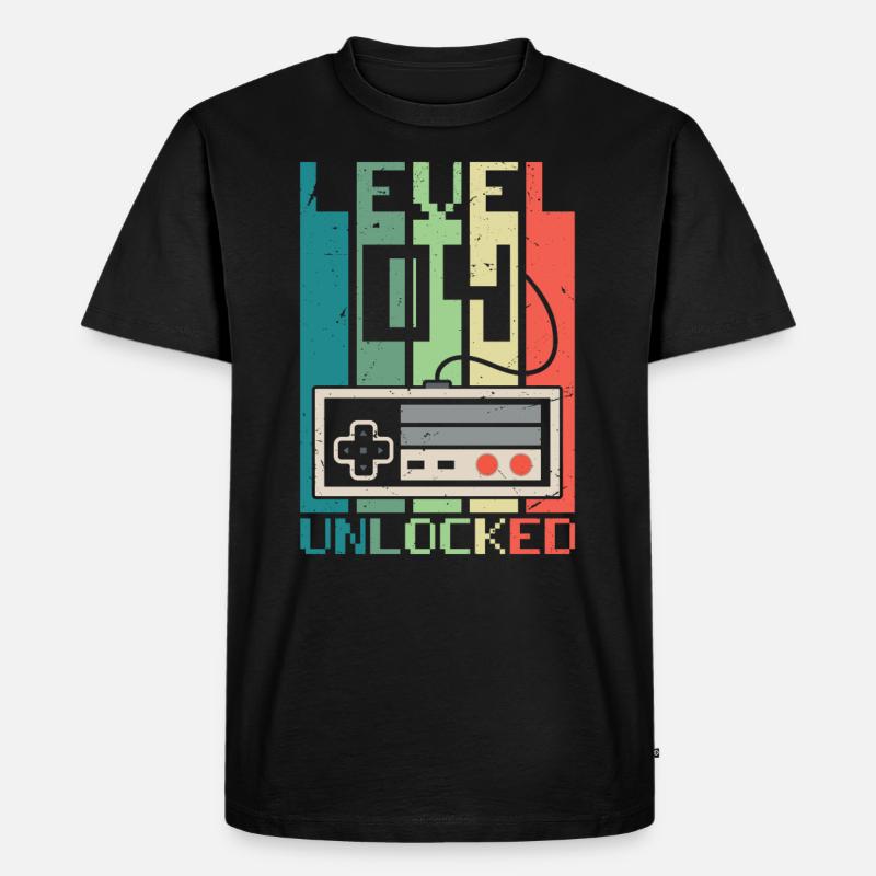 Level 4 freigeschaltet - Männer Premium Bio T-Shirt - Schwarz