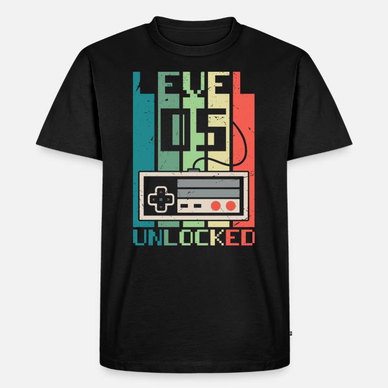 Niveau 5 débloqué - T-shirt Premium bio Homme - noir
