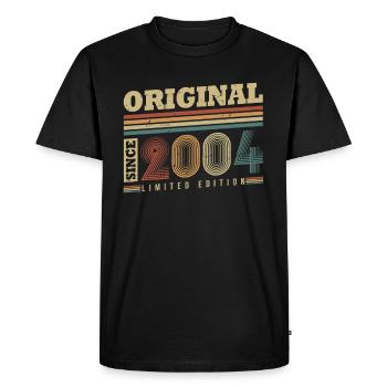 Original depuis 2004 Vintage cadeau d’anniversaire - T-shirt Premium bio Homme - noir - Devant - Nico (187cm)