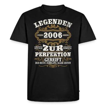 Légendes 2006 Vintage cadeau d’anniversaire - T-shirt Premium bio Homme - noir - Devant - Nico (187cm)