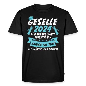 Compagnon 2024 - T-shirt Premium bio Homme - noir - Devant - Nico (187cm)