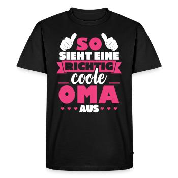 This is what a really cool grandma looks like - Men's Premium Organic T-Shirt - black - Front - Nico (187cm)