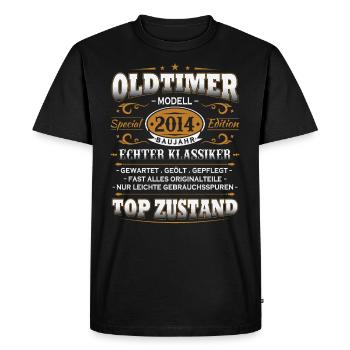 Vintage Car Year 2014 Vintage Birthday Gift - Men's Premium Organic T-Shirt - black - Front - Nico (187cm)