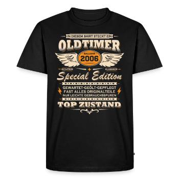 Vintage Car Vintage 2006 Birthday Gift - Men's Premium Organic T-Shirt - black - Front - Nico (187cm)