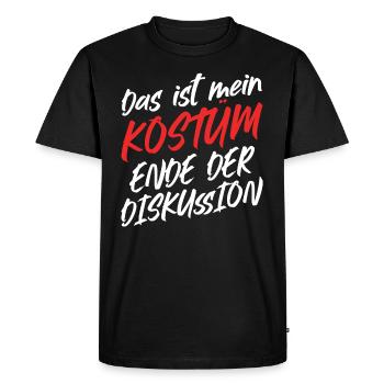 C’est mon costume Fin de la discussion - T-shirt Premium bio Homme - noir - Devant - Nico (187cm)