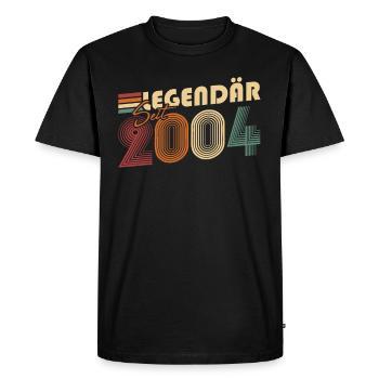 Legendary since 2004 - Men's Premium Organic T-Shirt - black - Front - Nico (187cm)