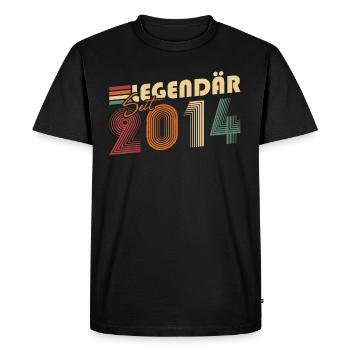 Légendaire depuis 2014 - T-shirt Premium bio Homme - noir - Devant - Nico (187cm)