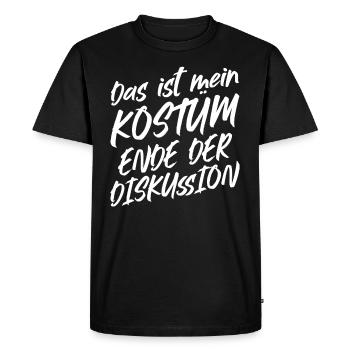 C’est mon costume Fin de la discussion - T-shirt Premium bio Homme - noir - Devant - Nico (187cm)