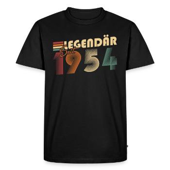 Légendaire depuis 1954 - T-shirt Premium bio Homme - noir - Devant - Nico (187cm)