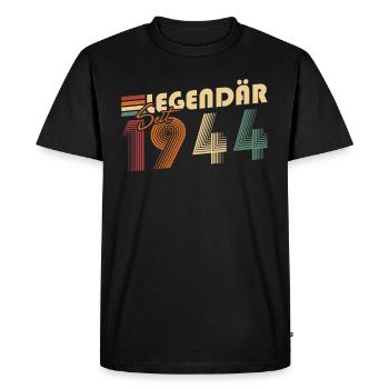 Legendary since 1944 - Men's Premium Organic T-Shirt - black - Front - Nico (187cm)