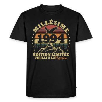 1994 vintage aged to perfection - Men's Premium Organic T-Shirt - black - Front - Nico (187cm)