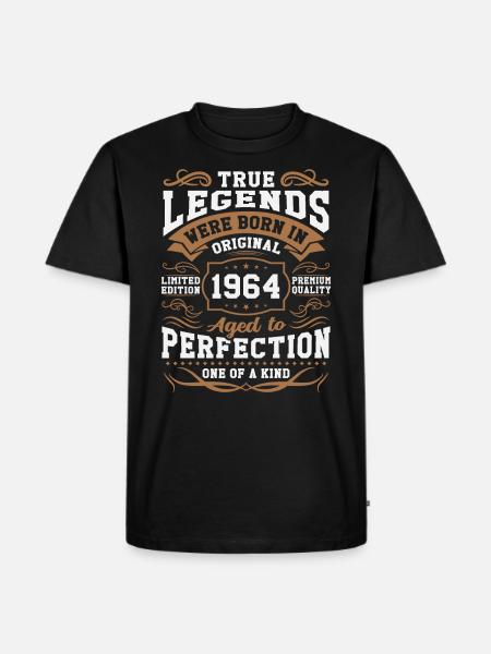 Legends Born in 1964 - Men's Premium Organic T-Shirt - black