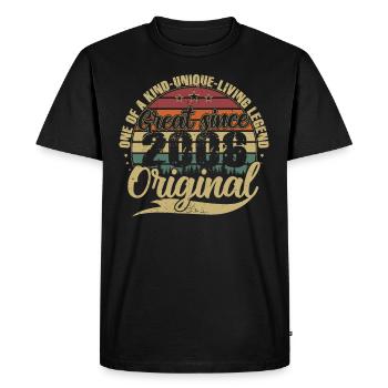 Great Since 2006 Vintage Birthday Gift - Men's Premium Organic T-Shirt - black - Front - Nico (187cm)
