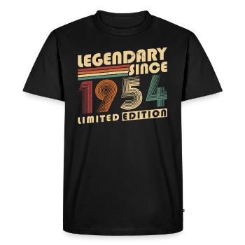 Legendary Since 1954 Vintage Birthday Gift - Men's Premium Organic T-Shirt - black - Front - Nico (187cm)