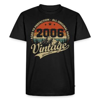Vintage 2006 rétro Vintage cadeau d’anniversaire - T-shirt Premium bio Homme - noir - Devant - Nico (187cm)