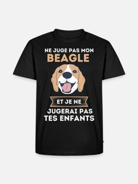 Ne juge pas mon beagle - T-shirt Premium bio Homme - noir