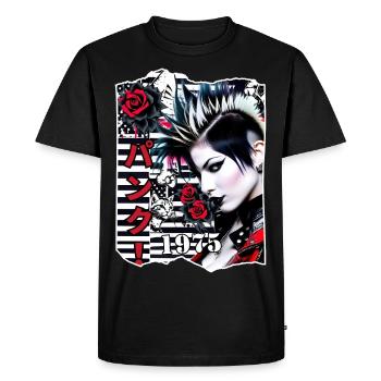 Le punk ne meurt jamais - T-shirt Premium bio Homme - noir - Devant - Nico (187cm)