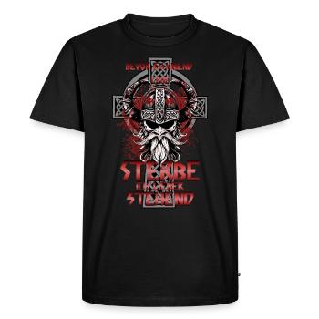 Les vikings préfèrent mourir debout plutôt que de vivre à genoux - T-shirt Premium bio Homme - noir - Devant - Nico (187cm)