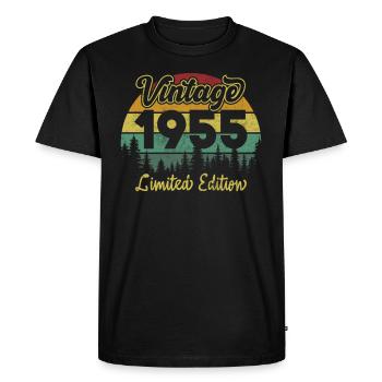 Vintage 1955 limited edition - T-shirt Premium bio Homme - noir - Devant - Nico (187cm)