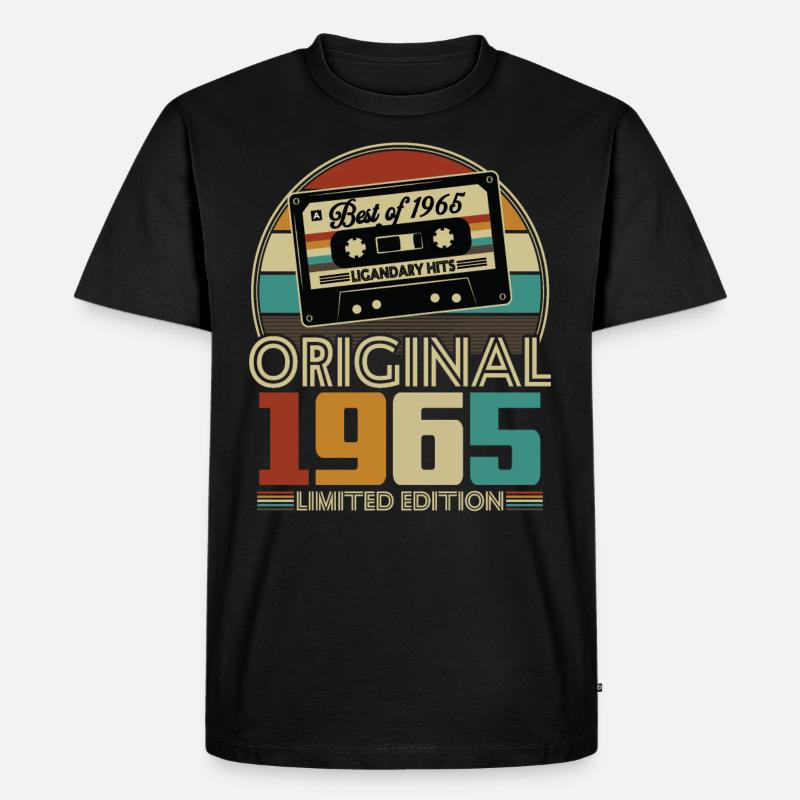 Original 1965 60th Anniversary Vintage Geschenk - Männer Premium Bio T-Shirt - Schwarz