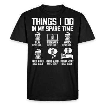 Disc Golf Players Disc Golf Disc Golf Players - Men's Premium Organic T-Shirt - black - Front - Nico (187cm)