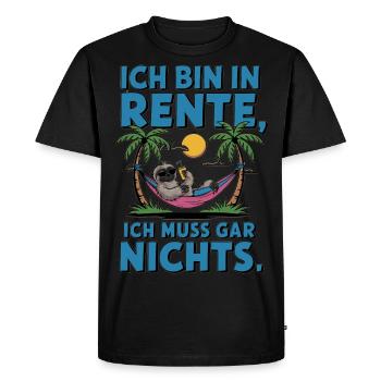 Je suis à la retraite, je n’ai rien à faire - T-shirt Premium bio Homme - noir - Devant - Nico (187cm)