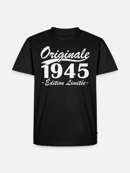 Original 1945 Limited Edition - Men's Premium Organic T-Shirt - black