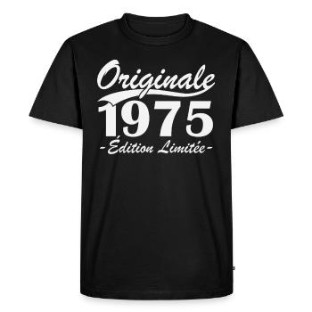 Originale 1975 édition limitée - T-shirt Premium bio Homme - noir - Devant - Nico (187cm)