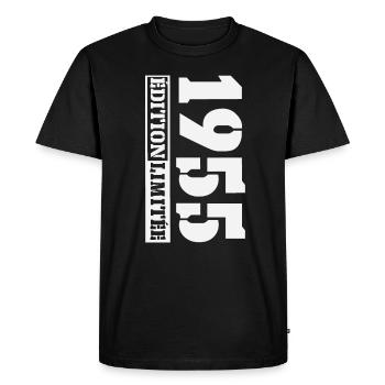 1955 Édition Limitée Humour Anniversaire 70 Ans - T-shirt Premium bio Homme - noir - Devant - Nico (187cm)