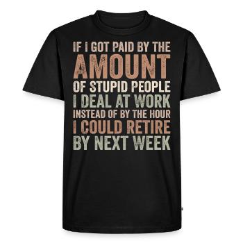 we no longer have difference in political opinion - Men's Premium Organic T-Shirt - black - Front - Nico (187cm)