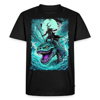 Monstre marin squelettique - T-shirt Premium bio Homme - noir - Devant - Nico (187cm)