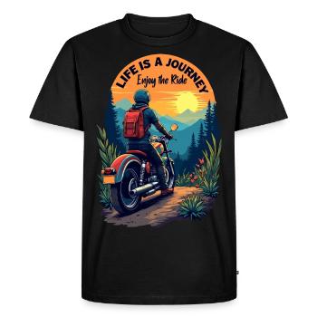 Profitez de la balade - T-shirt Premium bio Homme - noir - Devant - Nico (187cm)