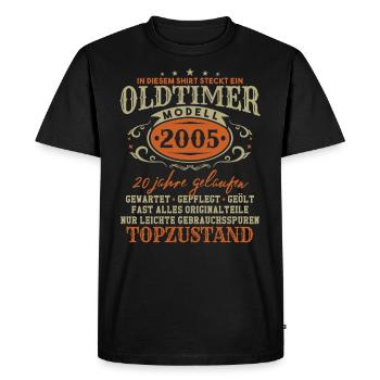 Vintage Model 2005 Vintage Birthday Gift - Men's Premium Organic T-Shirt - black - Front - Nico (187cm)