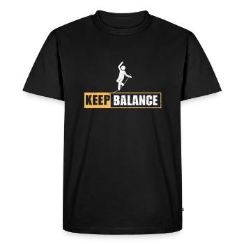 Slackline Slacklife Slacklining - Balance-Profi - T-shirt Premium bio Homme - noir - Devant - Nico (187cm)