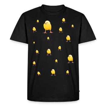 Chick Alarm - Men's Premium Organic T-Shirt - black - Front - Nico (187cm)