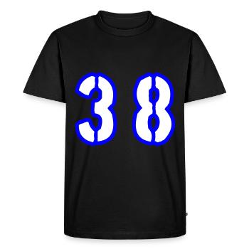 38 Number Symbol - Men's Premium Organic T-Shirt - black - Front - Nico (187cm)