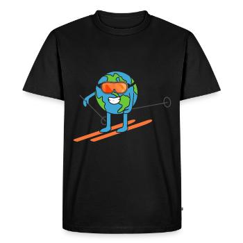 Skis de terre Ski Journée de la Terre - T-shirt Premium bio Homme - noir - Devant - Nico (187cm)