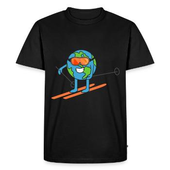 Skis de terre Ski Journée de la Terre - T-shirt Premium bio Homme - noir - Devant - Nico (187cm)