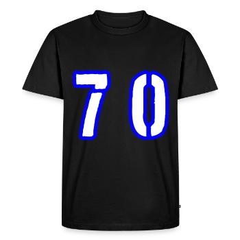Symbole numérique 70 - T-shirt Premium bio Homme - noir - Devant - Nico (187cm)
