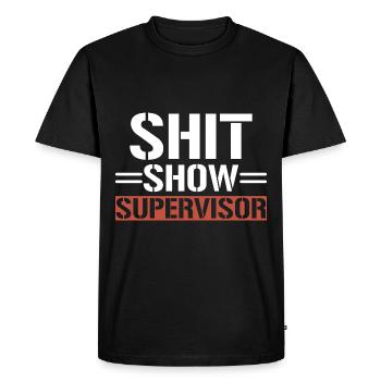 Superviseur de spectacle de merde - T-shirt Premium bio Homme - noir - Devant - Nico (187cm)