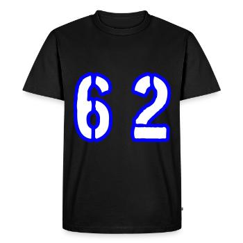 62 Symbole numérique - T-shirt Premium bio Homme - noir - Devant - Nico (187cm)