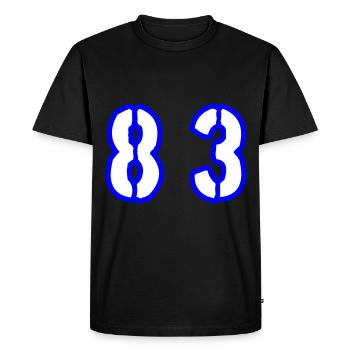 83 Number Symbol - Men's Premium Organic T-Shirt - black - Front - Nico (187cm)
