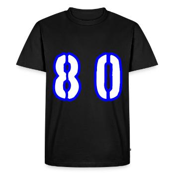 80 Number Symbol - Men's Premium Organic T-Shirt - black - Front - Nico (187cm)