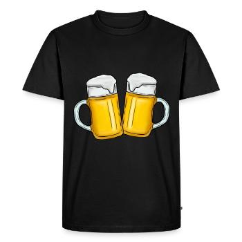 Toast beer jug - Men's Premium Organic T-Shirt - black - Front - Nico (187cm)